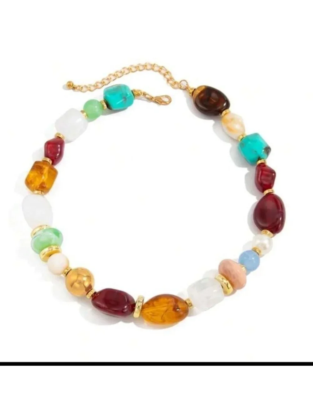 Multicolor Beaded Necklace Q672